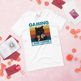 DnD & RPG Games T-Shirt - Gaming Gift for Him & Her, Typical Gamers & Coffee Lovers - Gaming And Coffee Because Murder Is Wrong Shirt - White