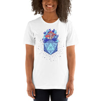 DnD & RPG Games Artistic T-Shirt - Gaming Gift Ideas for Her, Typical Gamers & Foragers - D&D Dice Goblincore Aesthetic Shirt - White