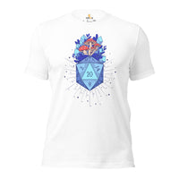 DnD & RPG Games Artistic T-Shirt - Gaming Gift Ideas for Her, Typical Gamers & Foragers - D&D Dice Goblincore Aesthetic Shirt - White