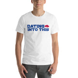 Buffalo Football Fanatic Vintage Graphic T-Shirt: Ideal Gifts for Football Fans - Funny Game Day Shirt - Dating Into This Shirt - White