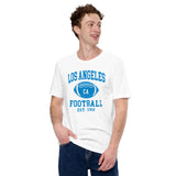 Los Angeles Est.1960 T-Shirt - Football Fanatic Vintage Graphic Shirt: Ideal Gifts for Football Fans & Supporters - Retro Game Day Tee - White