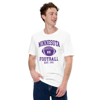 Minnesota Est.1961 T-Shirt - Football Fanatic Vintage Graphic Shirt: Retro Style, Ideal Gifts for Football Fans - Game Day Shirt - White