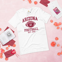 Arizona Est.1920 T-Shirt - Football Fanatic Vintage Graphic Shirt: Retro Style, Ideal Gifts for Football Fans - Game Day Shirt - White