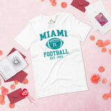 Miami Est.1966 T-Shirt - Football Fanatic Vintage Graphic Shirt: Ideal Gifts for Football Fans & Supporters - Retro Game Day Shirt - White