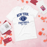 New York Est.1925 T-Shirt - Football Fanatic Vintage Graphic Shirt: Ideal Gifts for Football Fans - Retro Game Day Tee - White