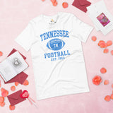 Tennessee Est.1960 T-Shirt - Football Fanatic Vintage Graphic Shirt: Retro Style, Ideal Gifts for Football Fans - Game Day Shirt - White
