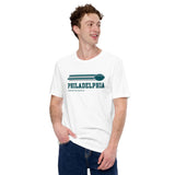 Philadelphia Football Fanatic Vintage Graphic Shirt: Gift Ideas for Him & Her, Football Fans - Retro Style Game Day Shirt - White