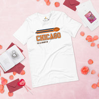 Chicago, Illinois Football Fanatic Vintage Graphic Shirt: Ideal Gifts for Him & Her, Football Fans - Game Day Shirt - White