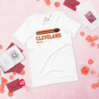 Cleveland, Ohio Football Fanatic Vintage Graphic Shirt: Ideal Gifts for Him & Her, Football Fans - Game Day Shirt - White