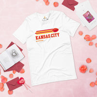 Kansas City, Missouri Football Fanatic Vintage Graphic Shirt: Ideal Gifts for Him & Her, Football Fans - Retro Style Game Day Shirt - White