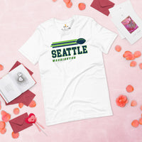 Seattle, Washington Football Fanatic Vintage Graphic Shirt: Ideal Gifts for Him & Her, Football Fans - Game Day Tee - White