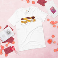 Washington Est.1932 Football Fanatic Vintage Graphic Shirt: Ideal Gifts for Him & Her, Football Fans - Game Day Tee - White