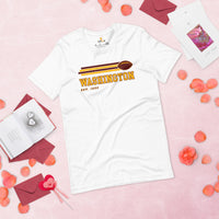 Washington Football Fanatic Vintage Graphic Shirt: Gift Ideas for Him & Her, Football Fans - Retro Style Game Day Shirt - White