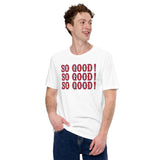 Vintage Baseball T-Shirt - Gift Ideas for Him & Her, Baseball Lovers & Enthusiasts - So Good Shirt - Game Day Tee - White