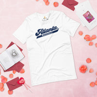 Vintage Atlanta Baseball Fanatic Shirt: Gift Ideas for Him & Her, Baseball Lovers & Enthusiasts - Game Day Tees for Men & Women - White