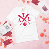 Vintage Atlanta Baseball Emblem Fanatic T-Shirt: Ideal Gifts for Him & Her, Baseball Lovers & Enthusiasts - Retro Style Game Day Shirt - White