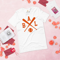 Vintage Baltimore Baseball Emblem Fanatic T-Shirt: Ideal Gifts for Him & Her, Baseball Lovers & Enthusiasts - Retro Game Day Shirt - White
