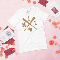 Vintage Milwaukee Baseball Emblem Fanatic T-Shirt: Ideal Gifts for Him & Her, Baseball Lovers & Enthusiasts - Retro Style Game Day Tee - White