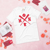 Vintage Minnesota Baseball Emblem Fanatic T-Shirt: Ideal Gifts for Him & Her, Baseball Lovers & Enthusiasts - Retro Game Day Shirt - White