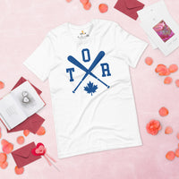 Vintage Toronto Baseball Emblem Fanatic T-Shirt: Ideal Gifts for Him & Her, Baseball Lovers & Enthusiasts - Retro Style Game Day Shirt - White