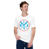 Vintage Miami Baseball Emblem Fanatic T-Shirt: Gift Ideas for Him & Her, Baseball Enthusiasts & Lovers - Retro Style Game Day Tee - White