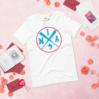 Vintage Miami Baseball Emblem Fanatic T-Shirt: Gift Ideas for Him & Her, Baseball Enthusiasts & Lovers - Retro Style Game Day Tee - White