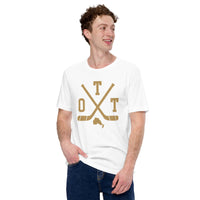 Hockey Game Outfit & Attire - Bday & Christmas Gift Ideas for Hockey Players & Goalies - Retro Ottawa Hockey Emblem Fanatic T-Shirt - White