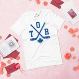 Hockey Game Outfit & Attire - Bday & Christmas Gift Ideas for Hockey Players - Retro Toronto Hockey Emblem Fanatic Tee - White