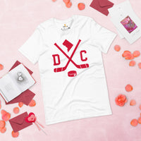 DC Shirt - Washington T-Shirt - WA Shirt - Hockey Shirt - Game Day Shirt - Retro Hockey Shirt - Gift for Hockey Player & Lover - DC T-Shirt - White