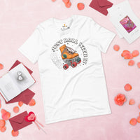 Skate Streetwear & Urban Outfit, Attire - Roller Skating Shirt, Wear - Gifts for Skaters - Funny Just Roll With It Tee - White