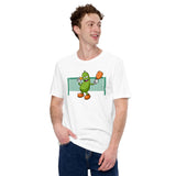 Pickleball T-Shirt - Pickle Ball Sport Outfit, Attire, Clothes, Apparel - Gifts for Pickleball Players & Lovers - Adorable Pickle Tee - White