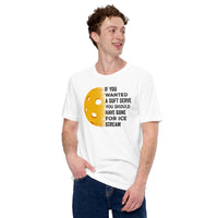 Pickleball T-Shirt - Pickle Ball Sport Outfit, Clothes - Gifts for Pickleball Players - If You Wanted A Soft Serve Tee - White