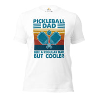 Pickleball T-Shirt - Pickle Ball Sport Outfit, Clothes, Apparel For Men - Gifts for Pickleball Players - Proud Pickleball Dad Tee - White