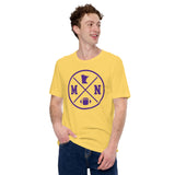 Minnesota Football Emblem Fanatic Vintage Graphic T-Shirt: Retro Style, Ideal Gifts for Him & Her, Football Fans - Game Day Shirt - Yellow