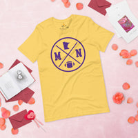 Minnesota Football Emblem Fanatic Vintage Graphic T-Shirt: Retro Style, Ideal Gifts for Him & Her, Football Fans - Game Day Shirt - Yellow