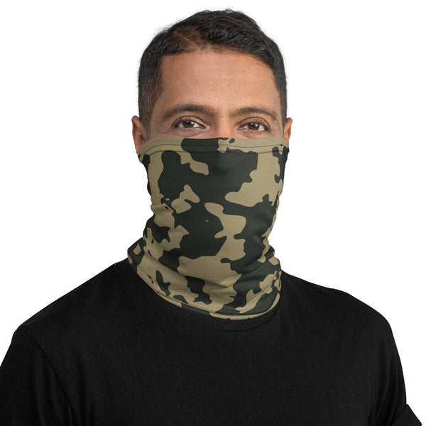 Versatile Camouflage Neck Gaiter, Seamless Tubular Snood Scarf, Neck Warmer, Headband for Outdoor Activities | Military-Inspired Design used as a face covering perfect for outdoor activities such as fishing, hunting, camping, rock climbing... or outdoor competitive team shooting sports such as paintballs, airsoft and more.