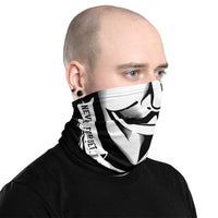 Versatile Guy Fawkes V for Vendetta Anonymous Neck Gaiter | Seamless Tubular Snood, Scarf | Street-Style Rebellion Outdoor Headwear used as a style face covering, face shield, seamless tubular snood, scarf perfect for outdoor activities such as fishing, camping, hunting, trekking, rock climbing... or for outdoor sports such as mtb, dirtbike...or for embracing street lifestyle.