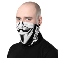 Versatile Guy Fawkes V for Vendetta Anonymous Neck Gaiter | Seamless Tubular Snood, Scarf | Street-Style Rebellion Outdoor Headwear used as a style face covering, face shield, seamless tubular snood, scarf perfect for outdoor activities such as fishing, camping, hunting, trekking, rock climbing... or for outdoor sports such as mtb, dirtbike...or for embracing street lifestyle.