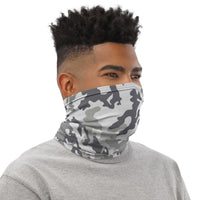 Versatile Marine Camouflage Neck Gaiter | Seamless Tubular Snood and Scarf, Headband, Wristband | Outdoor Gear for Military Enthusiasts used as a face covering, face shield, seamless tubular snood perfect for outdoor activities such as fishing, hunting, camping, trekking, rock climbing... or for outdoor sports such as dirtbike, mtb, competitive team shooting sports such as paintballs, airsoft... and more.