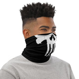 Versatile Punisher Skull Neck Gaiter | Seamless Tubular Snood, Scarf, Headband, Wristband, Bandana | Street Lifestyle Outdoor Headwear used as a style face shield, face covering, seamless tubular snood, scarf perfect for outdoor activities such as fishing, hunting, camping, trekking, rock climbing... or for outdoor sports such as dirtbike, mtb, competitive team shooting sports such as paintballs, airsoft... and more.