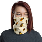 Versatile Honey Bee Pattern Neck Gaiter, Seamless Tubular Snood Scarf, Neck Warmer for Bee and Garden Enthusiasts | Outdoor Activities used as a face covering, face shield perfect for gardening, fishing, hunting, camping and outdoor activities.
