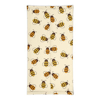 Honey Bee Neck & Face Gaiter - Styling Sweat Headband, Head Wrap, Running Snood Neck Warmer, Hair Band & Scarf, Boho Bandeau, Wristband as a tubular snood scarf perfect for gardening, fishing, hunting, camping and outdoor activities.