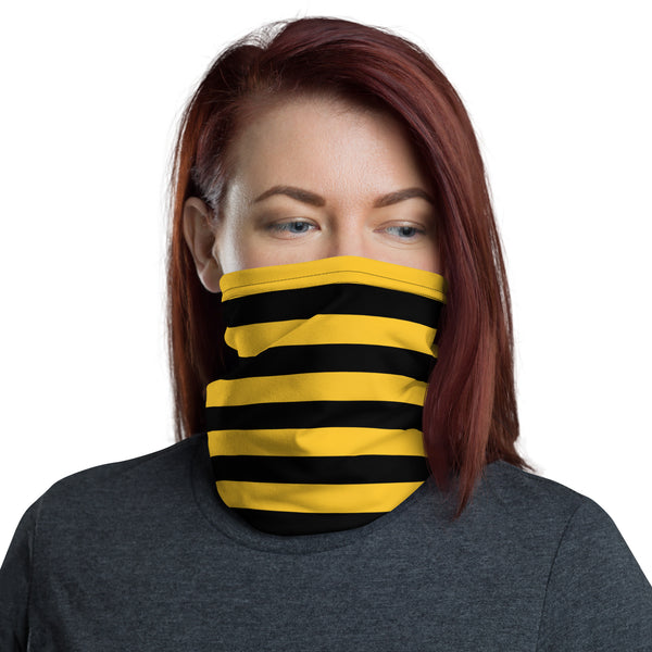 Versatile Honey Comb Pattern Neck Gaiter, Seamless Tubular Snood Scarf, Neck Warmer for Bee and Garden Enthusiasts | Outdoor Activities used as a face covering perfect for gardening, beekeeping, fishing, hunting, camping and outdoor activities.