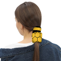 Versatile Honey Comb Pattern Neck Gaiter, Seamless Tubular Snood Scarf, Neck Warmer for Bee and Garden Enthusiasts | Outdoor Activities used as a style head scarf, head band.