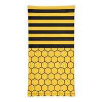 Versatile Honey Comb Pattern Neck Gaiter, Seamless Tubular Snood Scarf, Neck Warmer for Bee and Garden Enthusiasts | Outdoor Activities as a tubular scarf.