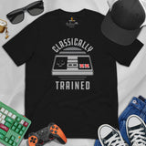 Video Game T-Shirt - Christmas & Birthday Gaming Gift For Him & Her, A Typical Gamer & Game Lovers - Retro Classically Trained Shirt - Black