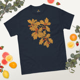 Camping & Hiking Shirt - Happy Camper & Hiker Tee Shirt - Presents, Gift Ideas for Campers, Outdoorsmen, Nature Lovers - Acorn Oak T-Shirt - Navy