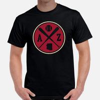 Vintage Airzona Baseball Emblem Fanatic T-Shirt: Gift Ideas for Him & Her, Baseball Lovers & Enthusiasts - Retro Style Game Day Tee - Black, Men