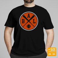 Vintage Baltimore Baseball Emblem Fanatic T-Shirt: Gift Ideas for Him & Her, Baseball Lovers & Enthusiasts - Retro Style Game Day Tee - Black, Plus Size