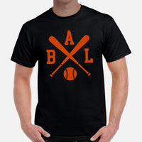 Vintage Baltimore Baseball Emblem Fanatic T-Shirt: Ideal Gifts for Him & Her, Baseball Lovers & Enthusiasts - Retro Game Day Shirt - Black, Men
